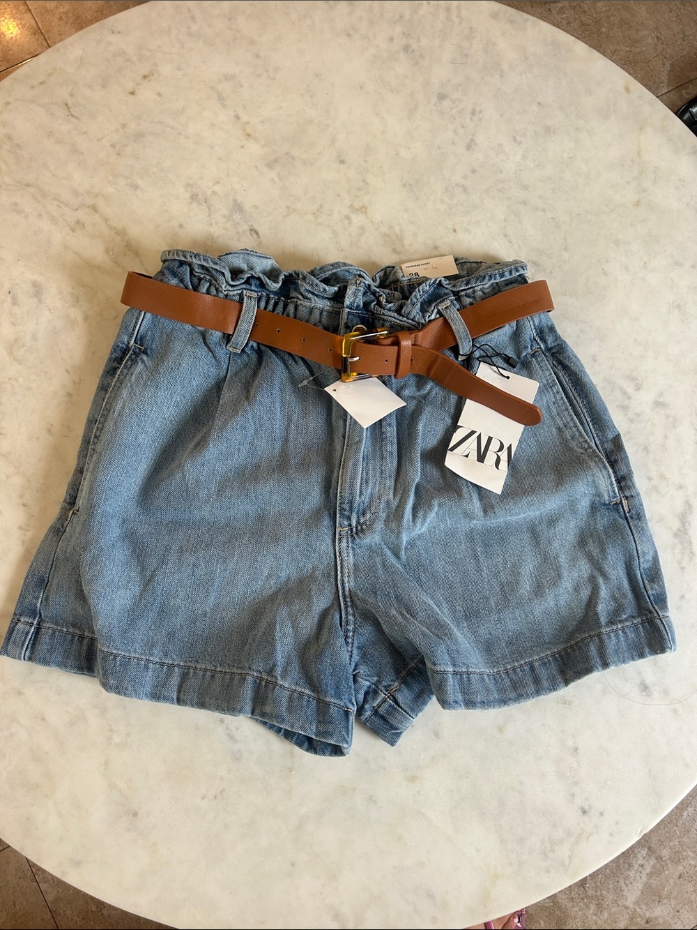 Zara paperbag shorts NWT